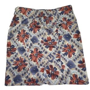 Blue Rust Floral Abstract A-Line Mini Skirt – Banana Republic